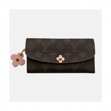 Louis Vuitton 2019 Ladies Monogram Emilie Wallet M64202 - 루이비통 모노그램 에밀리 월릿 장지갑 LOUW0085.Size(19cm).브라운+핑크
