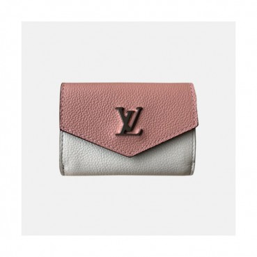 Louis Vuitton 2019 Lock Mini Wallet M63921 - 루이비통 여성용 락미니 월릿 반지갑 LOUW0075.Size(10cm).핑크+화이트