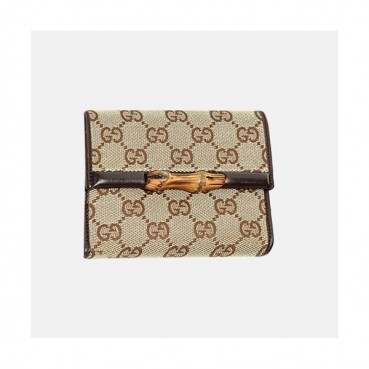 Gucci 2019 Womens Ophidia GG Jacquard Bamboo Middle Wallet 112521 - 구찌 여성 오피디아 GG 자카드 뱀부 중지갑 Guc0936x.Size(12cm).다크브라운