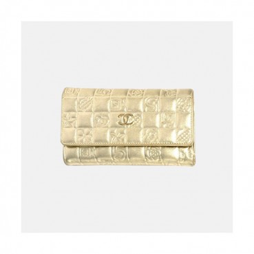 Chanel 2019 Womens Metallic Ikon Middle Wallet  - 샤넬 여성 메탈릭 아이콘 중지갑 Cnl0344x.Size(16cm).골드