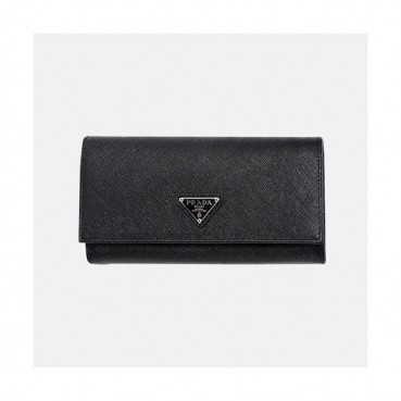 Prada 2019 Womens Saffiano Steel Logo Long Wallet 1MH132 - 프라다 여성 사피아노 스틸 고로 장지갑 Pra0541x.Size(19cm).블랙