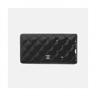 Chanel 2019 Womens CC Logo Patent Long Purse - 샤넬 여성 cc로고 페이던트 장지갑 Cnl0339x.Size(18cm).블랙
