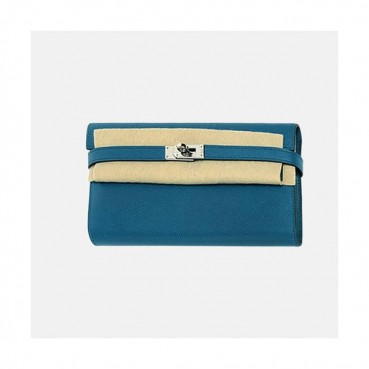 Hermes 2019 Womens Kelly Long Purse - 에르메스 여성 캘리 장지갑 Her0238x.Size(19cm).블루