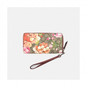 Gucci 2019 Womens Ebony GG Supreme Canvas Bloom Zippy Long Purse - 구찌 여성 에보니 GG 수프림 캔버스 블룸 지피 장지갑 Guc0932x.Size(19cm).와인