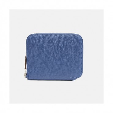 Hermes 2019 Womens Silk in Zippy Small Wallet - 에르메스 여성 실크인 지피 반지갑 Her0236x.Size(11cm).블루