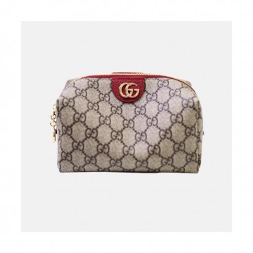 Gucci 2019 Ophidia GG Cosmetic Case Hibiscus Supreme Canvas 548393 - 구찌 오피디아 코스메틱 케이스 GG 파우치 Guc0562x.16CM.레드