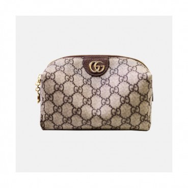 Gucci 2019 Ophidia GG Cosmetic Case Hibiscus Supreme Canvas 548393 - 구찌 오피디아 코스메틱 케이스 GG 파우치 Guc0561x.16CM.브라운