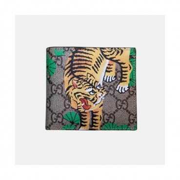 Gucci 2019 Tiger Print GG Supreme Wallet 451465 - 구찌 타이거 프린트 gg 수프림 반지갑 Guc0559x.11CM.브라운