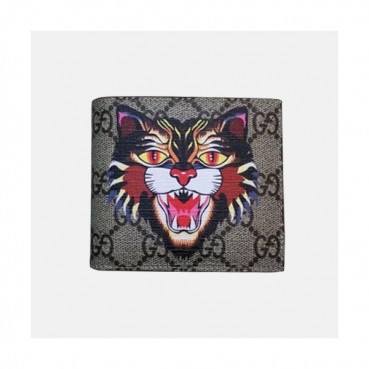 Gucci 2019 Angry Cat Print GG Supreme Wallet 451268 - 구찌 앵그리캣 프린트 gg 수프림 반지갑 Guc0557x.11CM.브라운