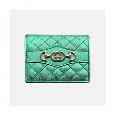 Gucci 2019 Laminated Leather Bifold Purse 536353 - 구찌 라미네이트 가죽 반지갑 푸시아 Guc0552x.11CM.그린