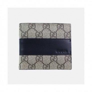 Gucci 2019 Mens Eden Supreme Canvas and Leather Wallet 451240 - 구찌 남성 에던 수프림 캔버스 레더 반지갑 Guc0539x.11CM.블랙