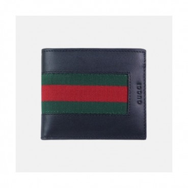Gucci 2019 Mens Signature Web Detail Bifold Wallet 408827 - 구찌 시그니처 웹디테일 2단지갑 Guc0538x.11CM.블랙