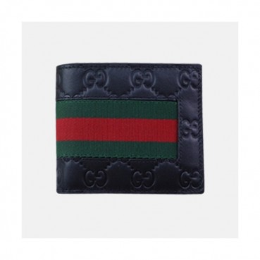 Gucci 2019 Mens Signature Web Detail Bifold Wallet 408827 - 구찌 시그니처 웹디테일 2단지갑 Guc0537x.11CM.블랙