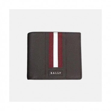 Bally 2019 Mens Taliro Steel Logo Leather Bifold Wallet - 발리 남성 신상 로고 레더 반지갑 Bly0042x.브라운