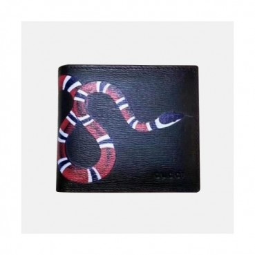 Gucci 2019 Mens Snake Print Supreme Wallet 451268 - 구찌 뱀 프린트 gg 수프림 반지갑 Guc0529x.11CM.블랙