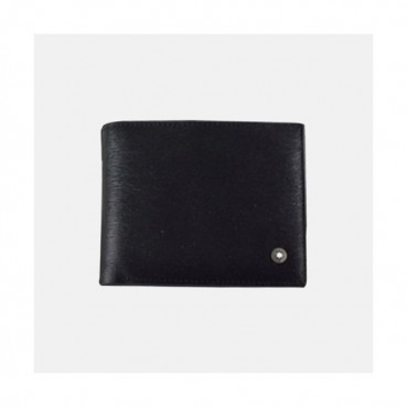 Montblanc 2019 Mens Logo Leather Bifold Purse - 지방시 남성 신상 로고 레더 반지갑 Mont004x.블랙