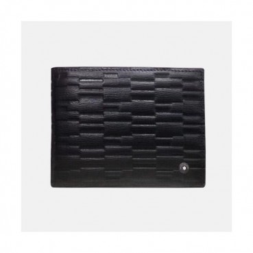Montblanc 2019 Mens Logo Leather Bifold Purse - 지방시 남성 신상 로고 레더 반지갑 Mont003x.블랙
