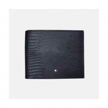 Montblanc 2019 Mens Logo Leather Bifold Purse - 지방시 남성 신상 로고 레더 반지갑 Mont002x.블랙
