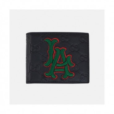 Gucci 2019 Mens Signature New York Yankees Bifold Purse - 구찌 남성 신상 시그니처 뉴욕 양키스 반지갑 Guc0528x.11CM.블랙