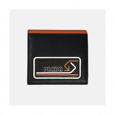 [매장판] Prada 2019 Mens Saffiano Logo Print Small Wallet 2MO004 - 프라다 사피아노 남자 로고 프린트 반지갑 Pra0396x.10CM.오렌지