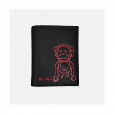 [매장판] Prada 2019 Ladies Saffiano Malia Leather Biffold Purse  - 프라다 여성 신상 사피아노 마리아 레더 반지갑 Pra0380x.Size11CM 레드