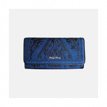 18/19 MiuMiu Ladies Matelassé Logo Long Purse 5MH109 - 미우미우 마테라쎄 로고 남자 장지갑 MIU0080X  19.5CM