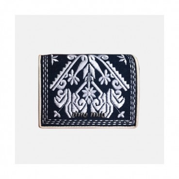 18/19 MiuMiu Ladies Matelassé Logo Small Wallet 5MV204 - 미우미우 마테라쎄 로고 남자 반지갑 MIU0078X  8CM