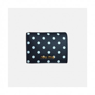 18/19 MiuMiu Ladies Matelassé Small Wallet 5MV204 - 미우미우 마테라쎄 로고 남자 반지갑 MIU0066X  8CM