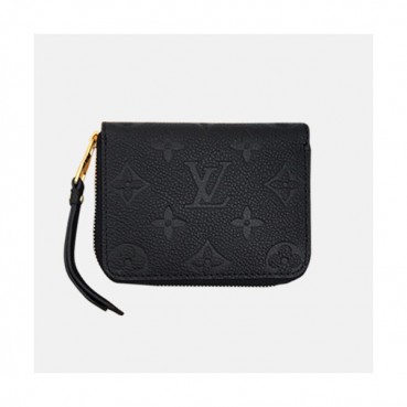 Louis Vuitton Mini Wallet Black Leather Women Zippy Coin  Purse M60574 - 루이비통 지피코인퍼스 앙프렝뜨 모노그램 LOU0557 11CM