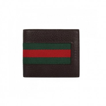 [구찌] 웹 레더 브라운 408827 남성용 지갑 gu0017q - Gucci Web Leather Brown Mens Wallet