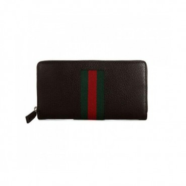 [구찌] 웹 레더 브라운 408831 남성용 장지갑 gu0018q - Gucci Web Leather Brown Mens Wallet