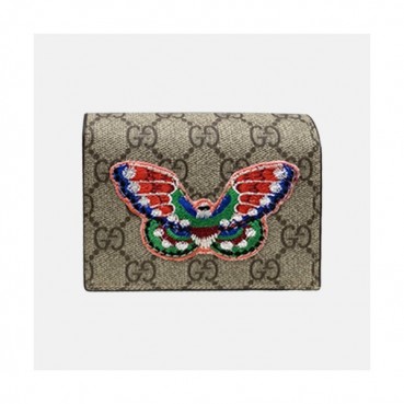 Gucci 2020 Embroidery Leather Wallet,11cm - 구찌 2020 임브로이더리 레더 반지갑,11cm,,GUW0175,베이지