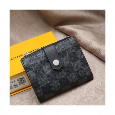 Louis Vuitton 2021 Men's Leather Wallet,11cm,M60451,LOUWT0503 - 루이비통 2021 남성용 레더 반지갑,11cm,블랙