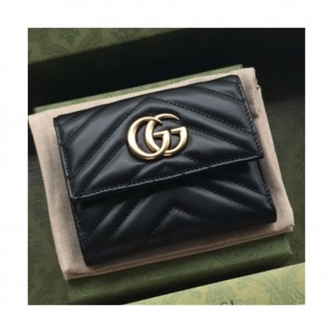 Gucci 2021 Women's Leather Wallet,11cm,GUW0194 - 구찌 2021 여성용 레더 지갑,11cm,블랙