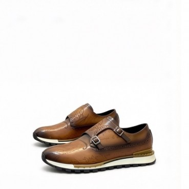 벨루티 남성 이스탄불 더블 몽크 스트랩 브로그 오피스 - Berluti Mens Istanbul Double Monk Strap Brogue Office 