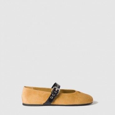 미우미우 여성 스웨이드 발레리나 - Miumiu Womens Suede Ballerina 