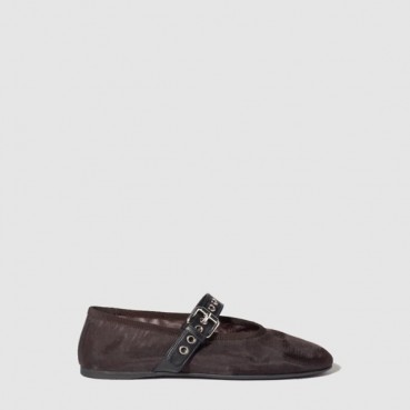 미우미우 여성 메쉬 패브릭 발레리나 - Miumiu Womens Mesh Fabric Ballerina 