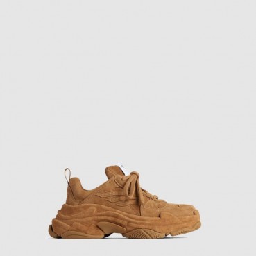 발렌시아가 남/녀 트리플 S 스포티 스웨이드 스니커즈 - Balenciaga Unisex Triple S Sporty Suede Sneakers 