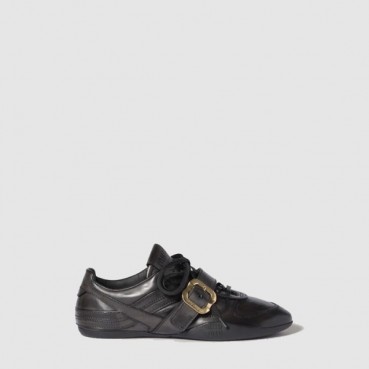 미우미우 여성 버클 가죽 스니커즈 - Miumiu Womens Buckle Leather sneakers 