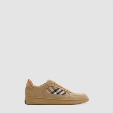버버리 남성 레더 체크 테라스 스니커즈 - Burberry Mens Leather Check Terrace Sneakers 