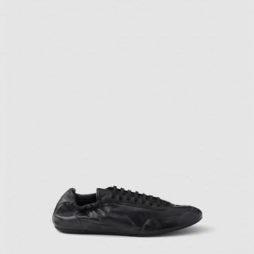 프라다 남성 컬랩스 가죽 스니커즈 - Prada Mens Collapsible Leather Sneakers 