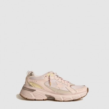 골든구스 여성 핑크 레더 메쉬 어퍼 스타 스니커즈 - Golden Goose Womens Pink Leather Mesh Upper Star Sneaker 