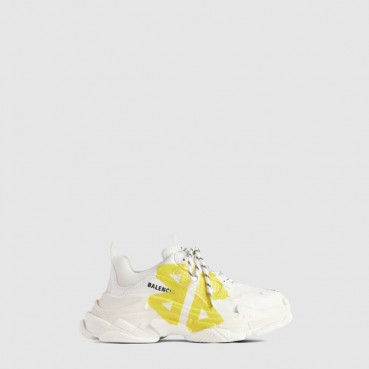 발렌시아가 남/녀 트리플 S 테이프 타입 스니커즈 - Balenciaga Unisex Triple S Tape Type Sneakers 
