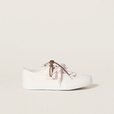 미우미우 여성 워싱 데님 스니커즈 - Miumiu Womens Washed Denim Sneakers 
