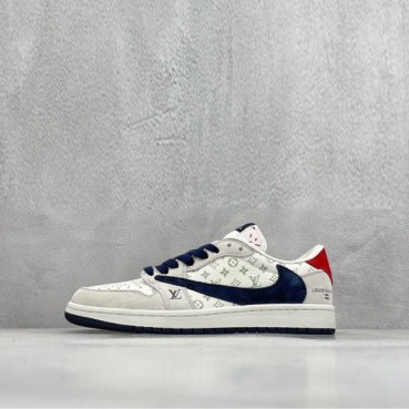 루이비통 x 에어 조던 남/녀 로우 스니커즈 - Louis vuitotn x Air Jordan 1 Low Unisex Sneaker 