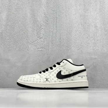 루이비통 x 에어 조던 남/녀 로우 스니커즈 - Louis vuitotn x Nike Air Jordan 1 Low Unisex Sneaker 