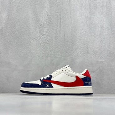 루이비통 x 에어 조던 남/녀 로우 스니커즈 - Louis vuitotn x Nike Air Jordan 1 Low Unisex Sneaker 
