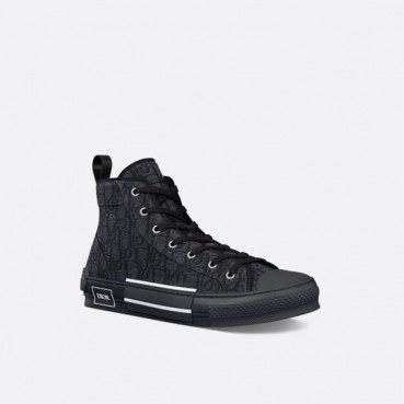 디올 남/녀 오블리크 하이탑 스니커즈 - Dior Unisex Oblique High