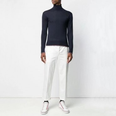 톰브라운 남성 화이트 스니커즈 - Thom Browne Mens White Sneakers 