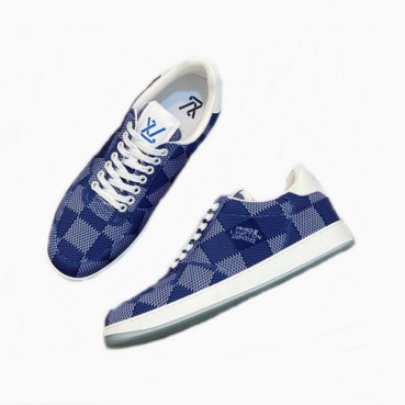 루이비통 남성 블루 스니커즈 - Louis vuitton Mens Blue Sneakers 